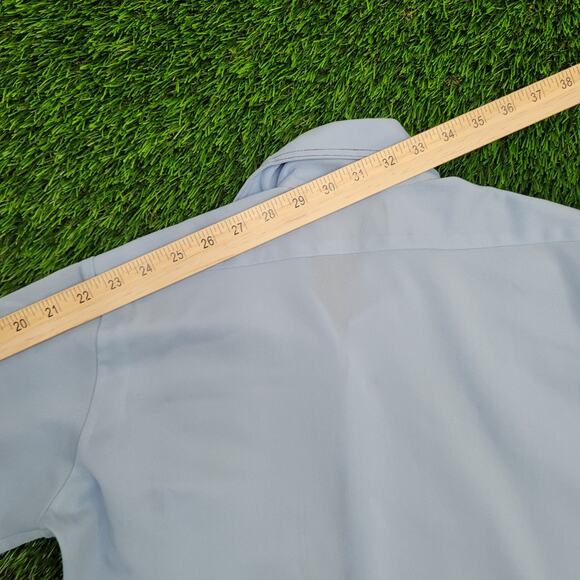 Vintage 80s Disco Hippie Polyester Shirt M 15.5 20x27 Shirttail - Picture 4 of 9